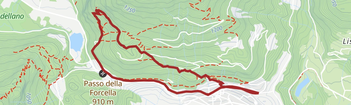 Route map: Walk - the Cannoniere